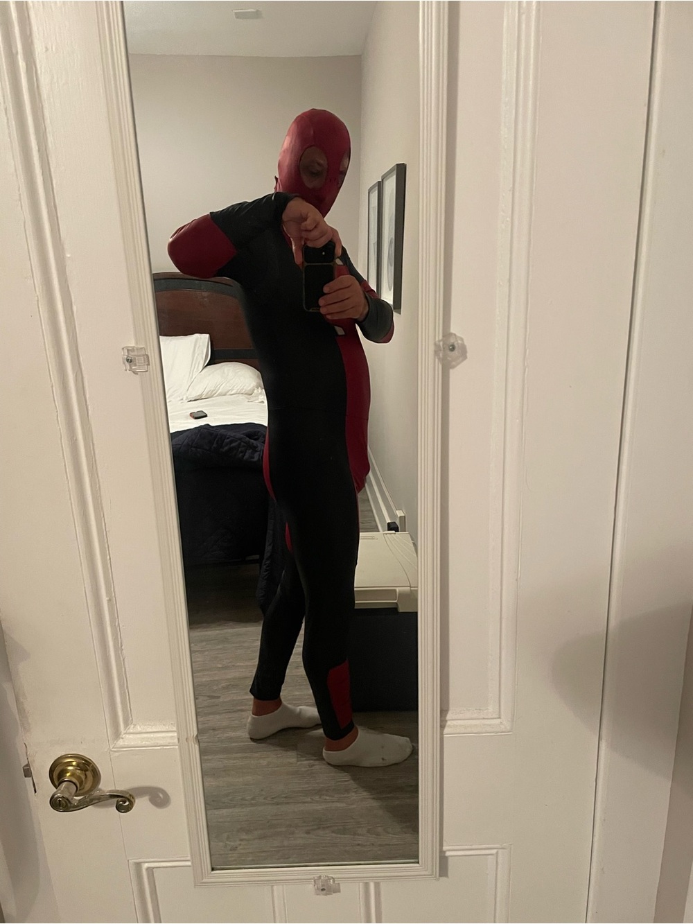 Marvel men’s Red deadpool
with Black Trim